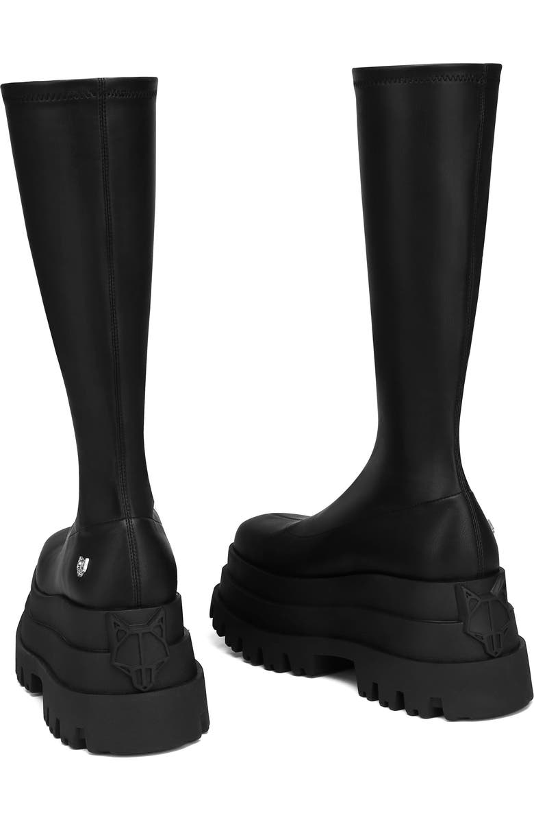 Naked Wolfe Sin Platform Tall Boot, Alternate, color, Black Stretch