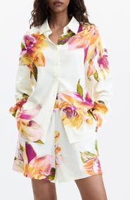 Desigual Floral Print Button-Up Shirt