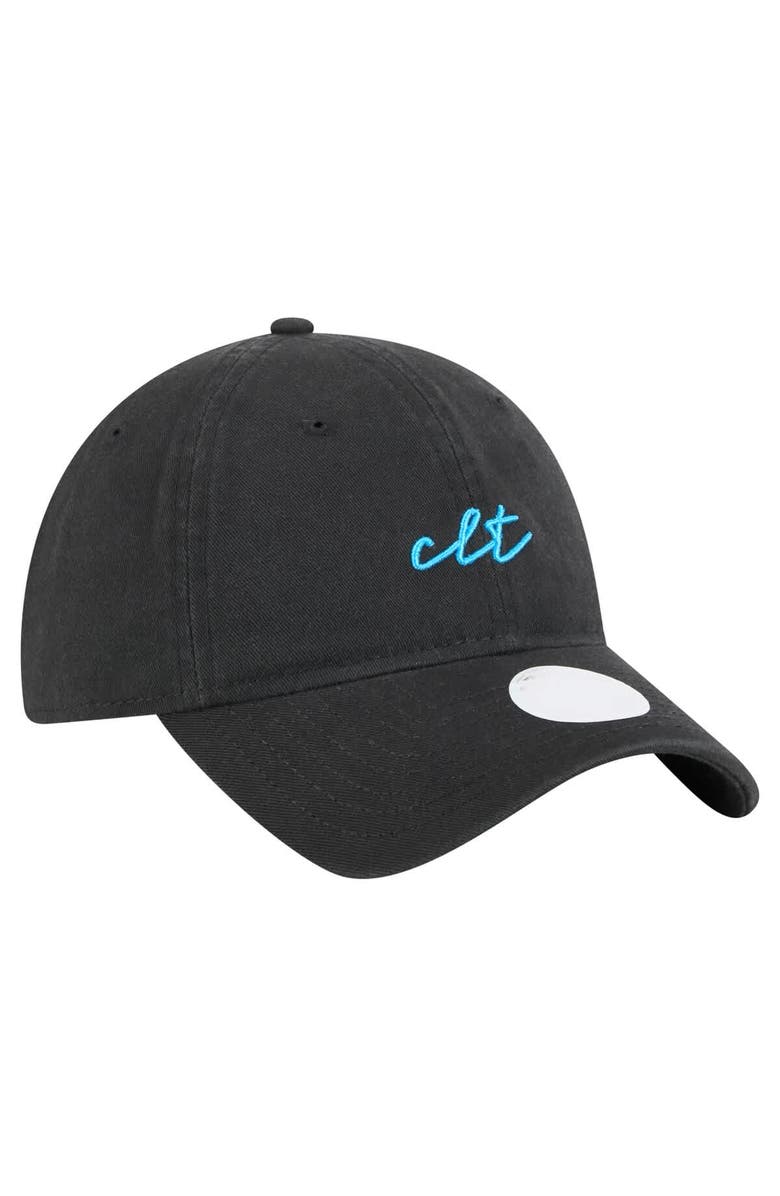 New Era Women's New Era  Black Charlotte FC Script 9TWENTY Adjustable Hat, Alternate, color, Black