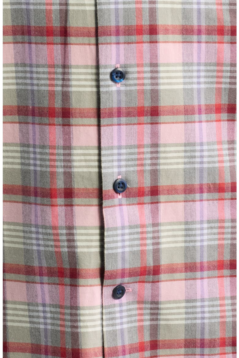 Rover Plaid Long Sleeve Button-Up Shirt, Alternate, color, CABO