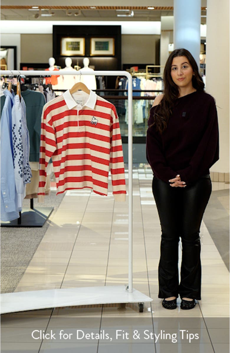 The Boxy Match Stripe Cotton Rugby Shirt, sales video thumbnail