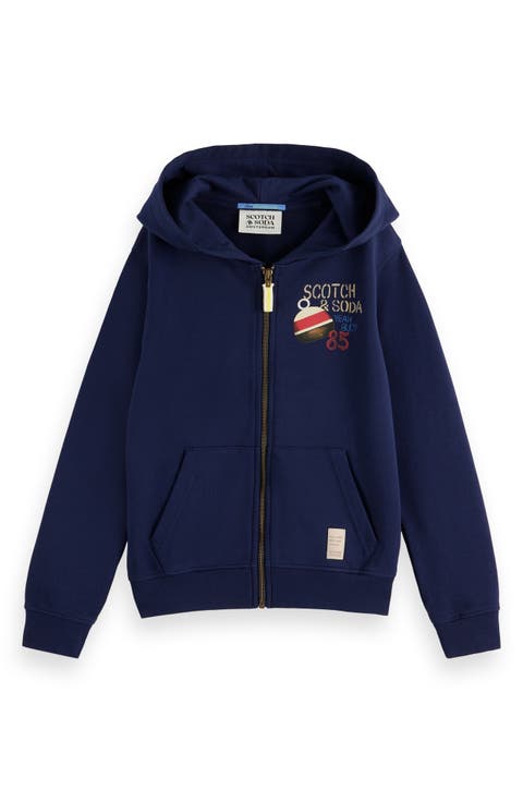 Kids' Regular Fit Graphic Full Zip Hoodie