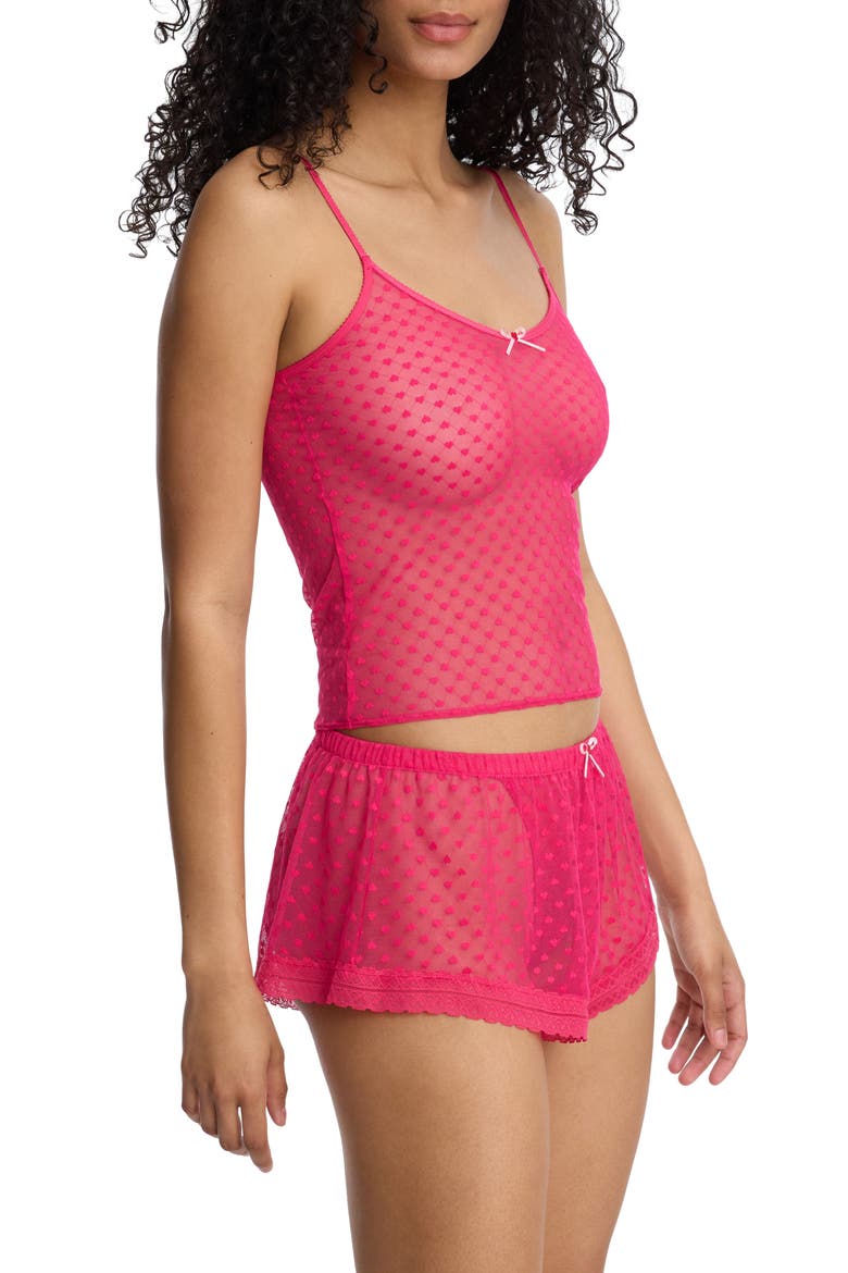 Heart Breaker Lace Shorts, Alternate, color, NEON FUCHSIA
