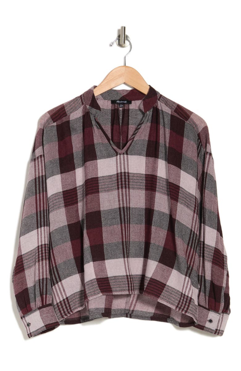 Madewell Highroad Schorr Plaid Popover Shirt, Alternate, color, 