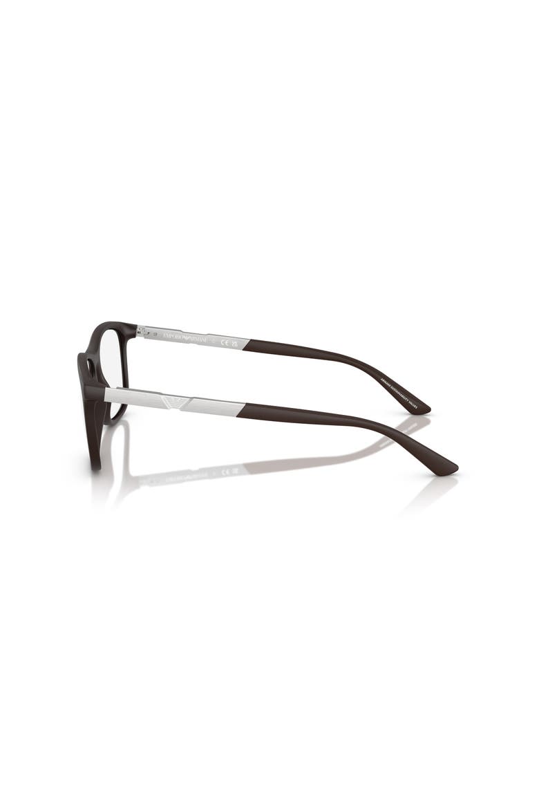 53mm Rectangle optical glasses, Alternate, color, Brown