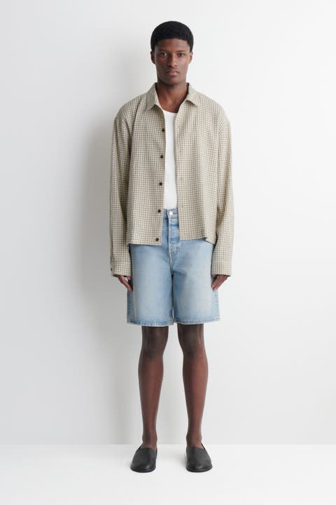 Knee-length Denim Shorts