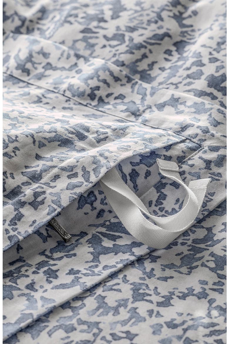 Signature Garden Print Hemmed Organic Cotton Duvet Cover & Shams Set, Alternate, color, BAY
