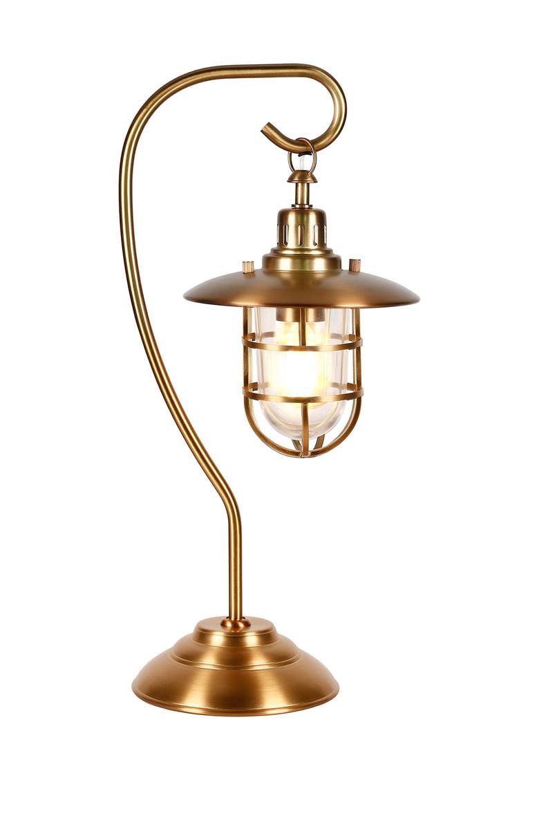 ADDISON AND LANE Bay Antique Brass Nautical Lantern Lamp, Alternate, color, 