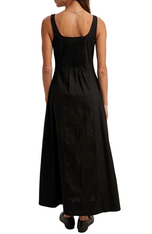 Wishlist Strech Cotton Maxi Tank Dress In Black