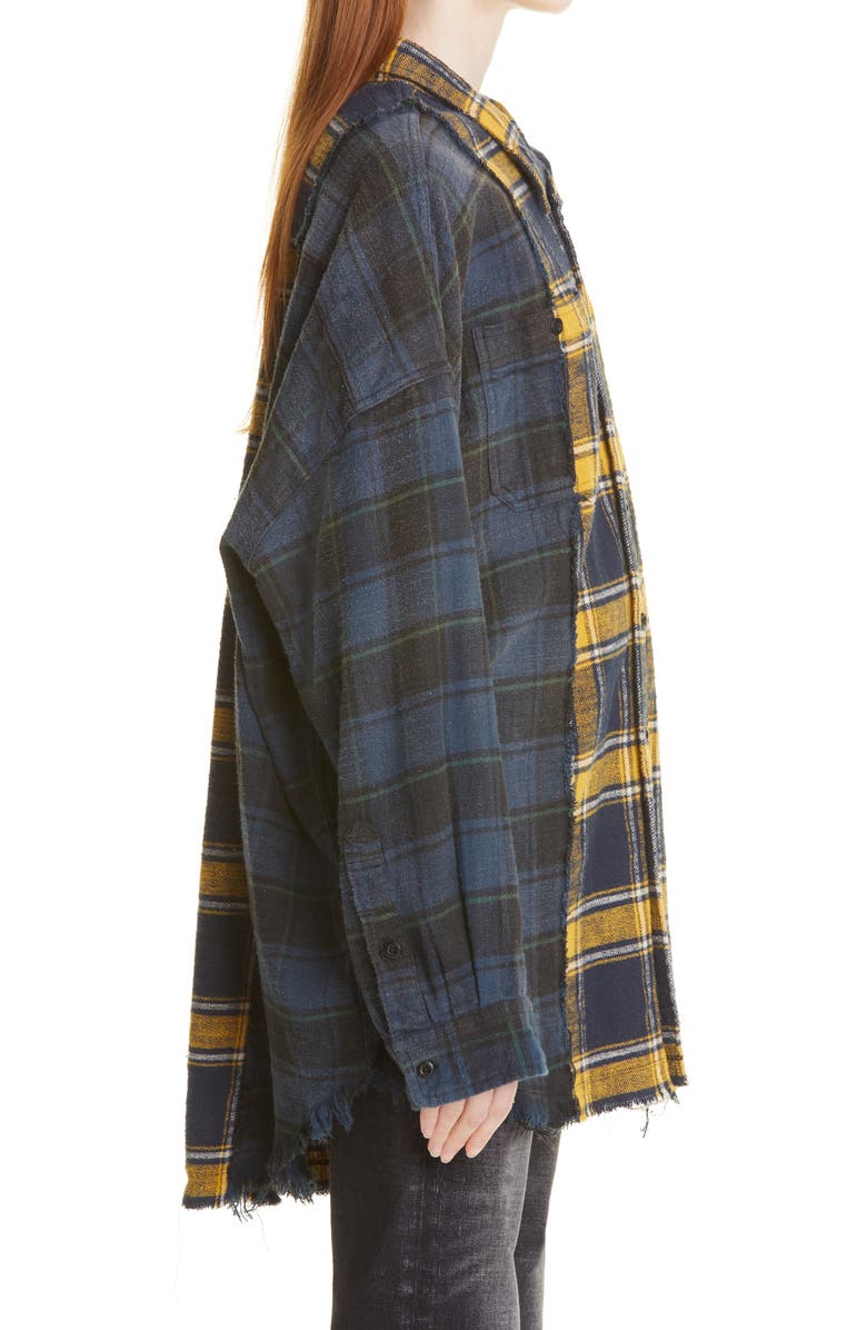 R13 Combo Plaid Work Shirt, Alternate, color, 