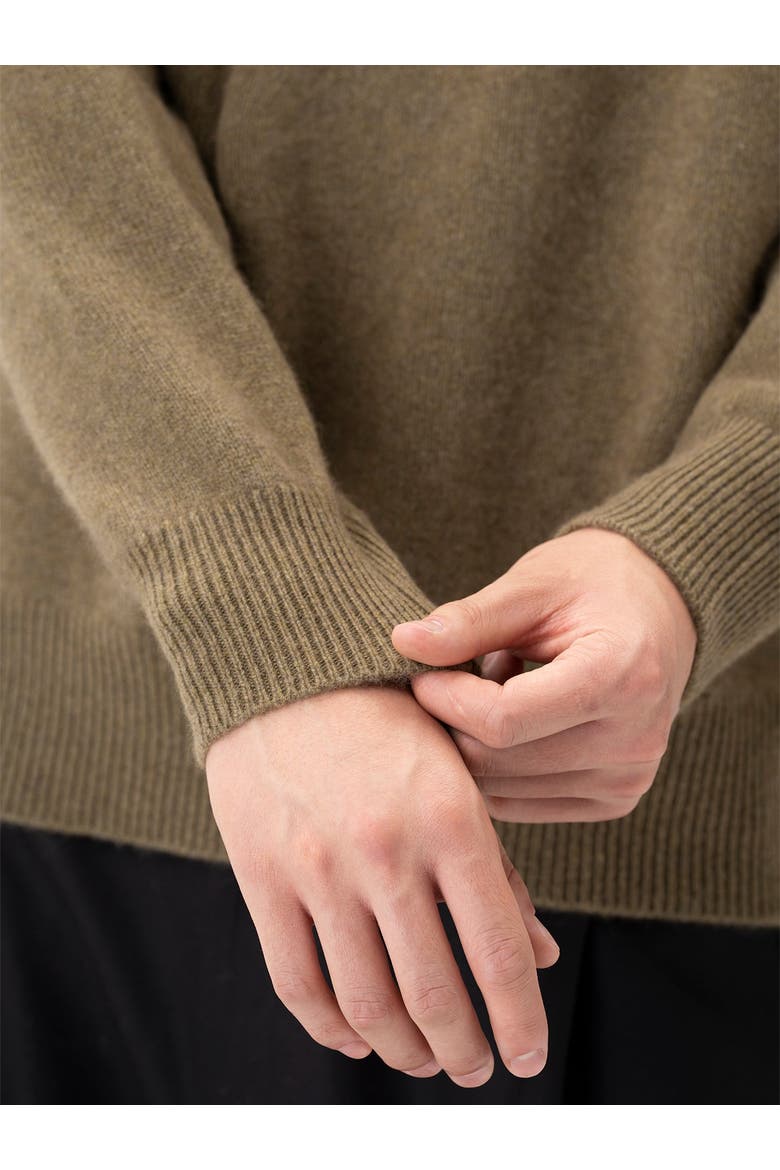 Unisex High-Neck Cashmere Sweater, Alternate, color, aloe
