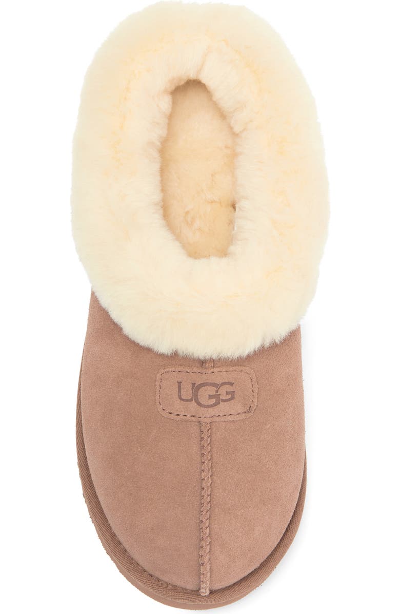 UGG<sup>®</sup> Tazzette Genuine Shearling Collar Slipper, Alternate, color, Rocky Oak