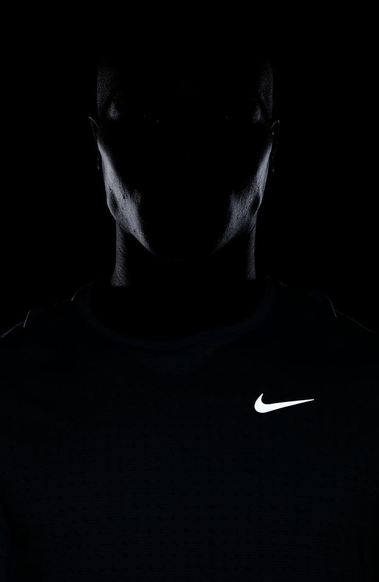 Nike Dri-FIT Miler Breathe Short Sleeve Running T-Shirt, Alternate, color, Psychic Blue/ Reflective Silv