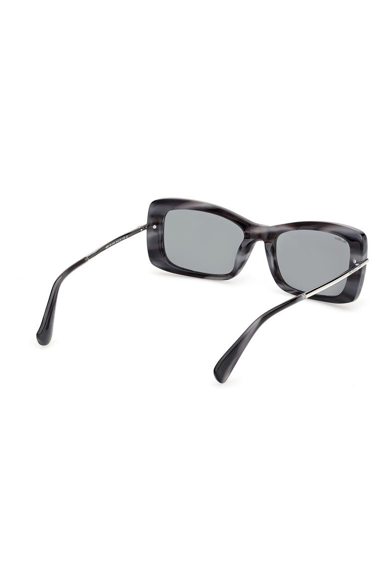 54mm Rectangular Sunglasses, Alternate, color, COLOURED HORN / SMOKE