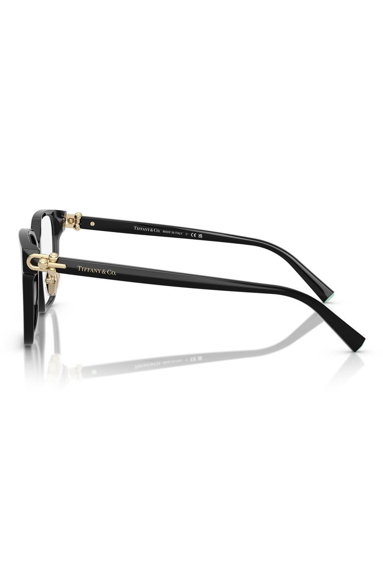 Tiffany & Co. 53mm Square Optical Glasses, Alternate, color, Black / Demo Lens