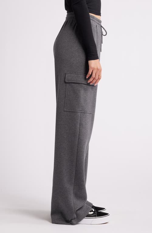Bp. Baggy Wide Leg Cargo Sweatpants In Gray