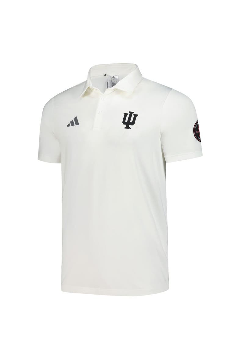 Men's adidas White Indiana Hoosiers Wear Pink Breast Cancer Awareness Polo, Alternate, color, White