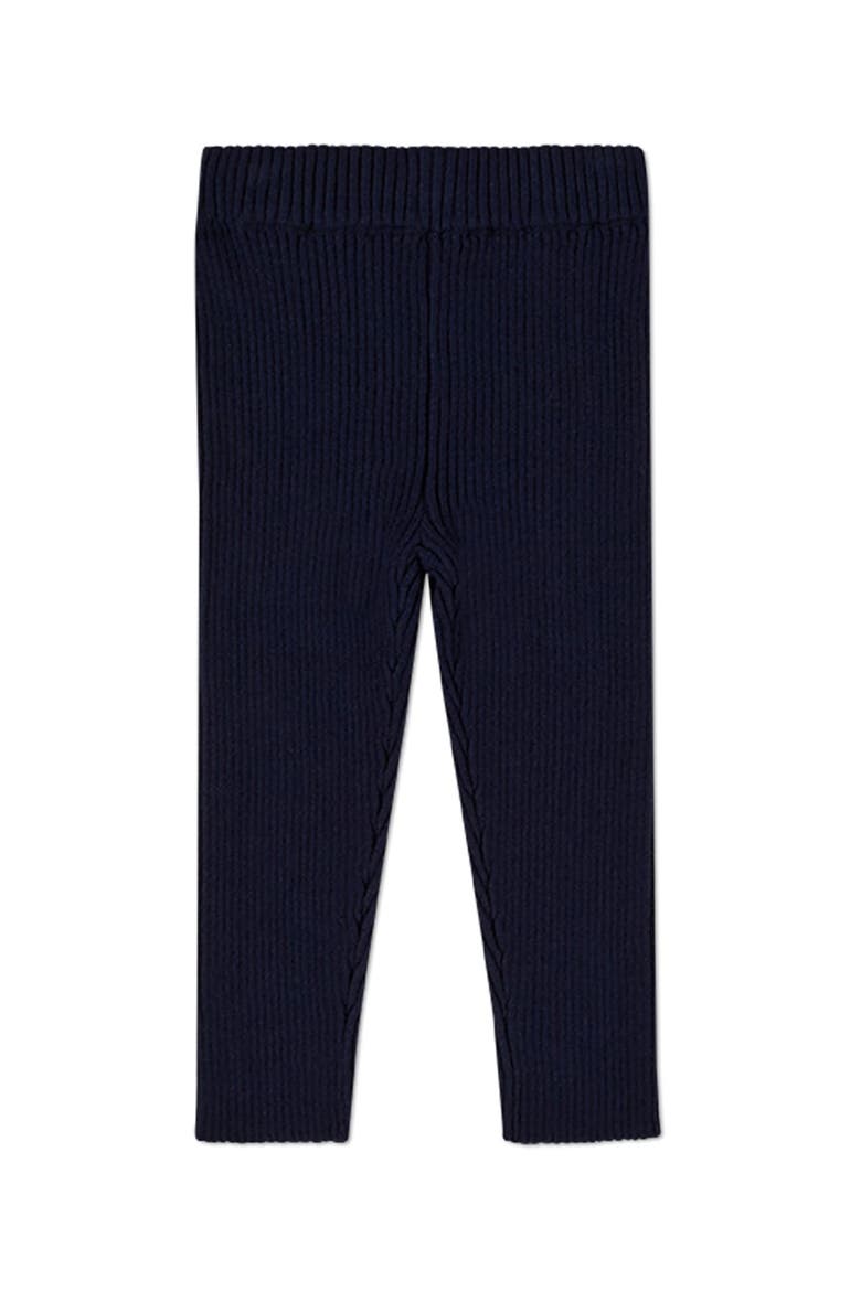 2 Piece Pop-Collar Knit Bow-Trim Set, Alternate, color, Navy-White