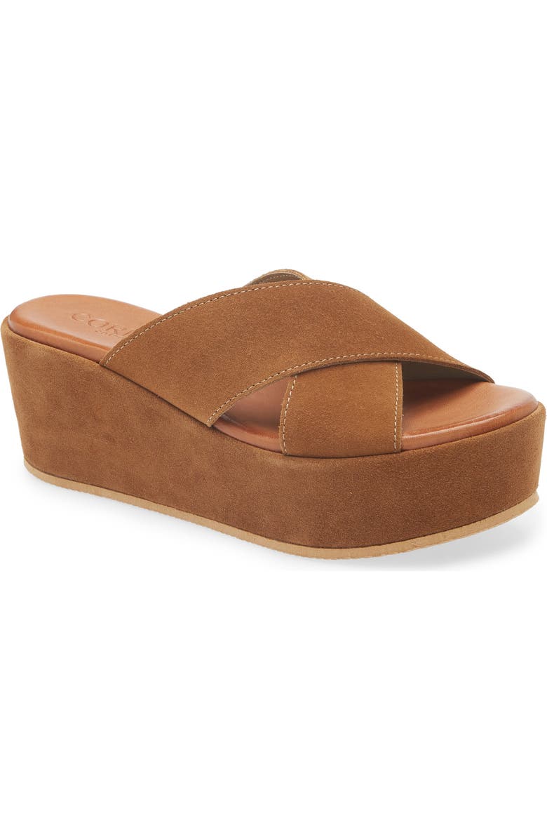 Cordani Bella Platform Wedge Slide Sandal, Main, color, Cuero