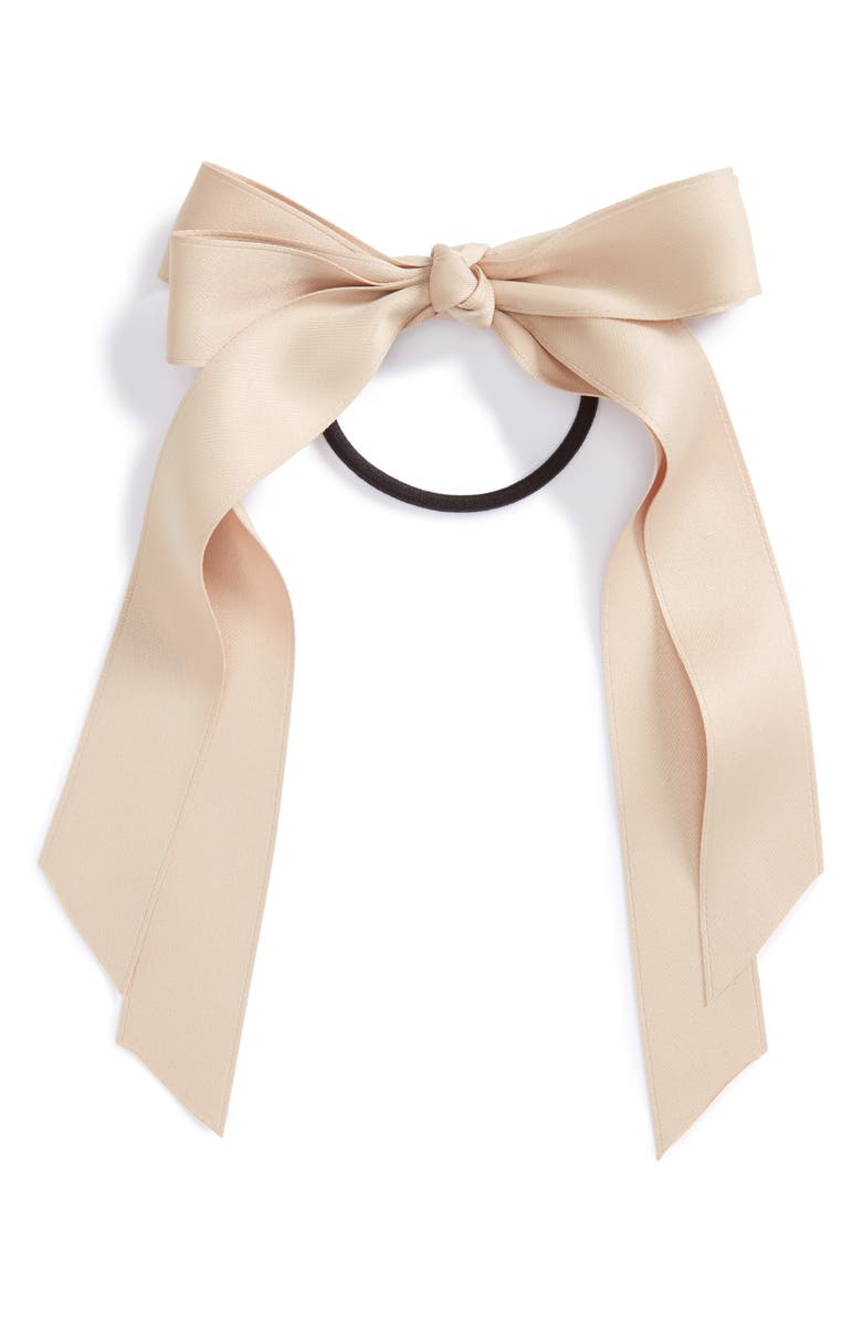Cara Bow Ponytail Holder, Main, color,