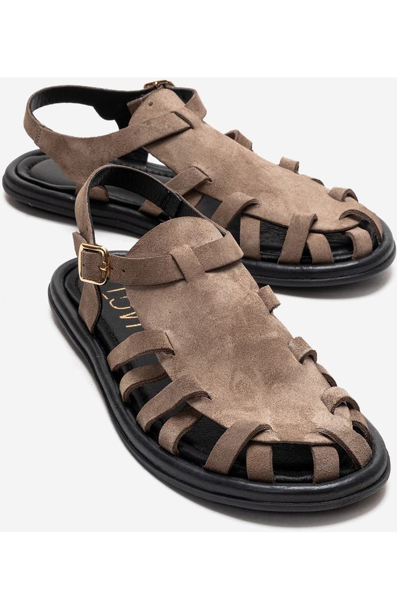 Forever & Always Shoes Alone Leather Gladiator Sandal, Main, color, Mink Suede