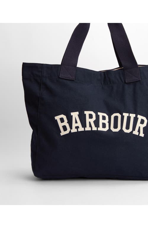 Barbour Logo Cotton Canvas Tote