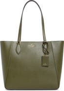 Kate Spade New York poppy refined grained leather tote bag