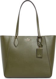 Kate Spade New York poppy refined grained leather tote bag