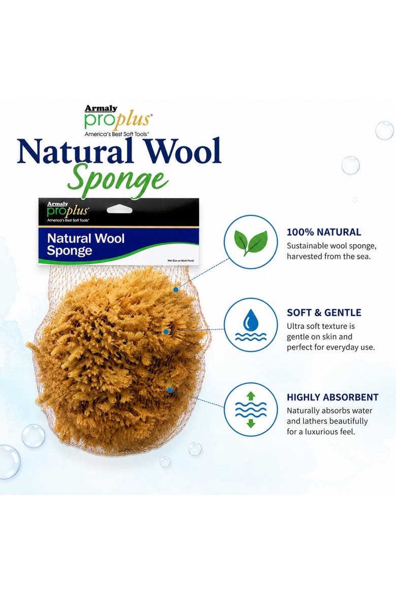Natural Wool Sponge, Alternate, color, Multicolored