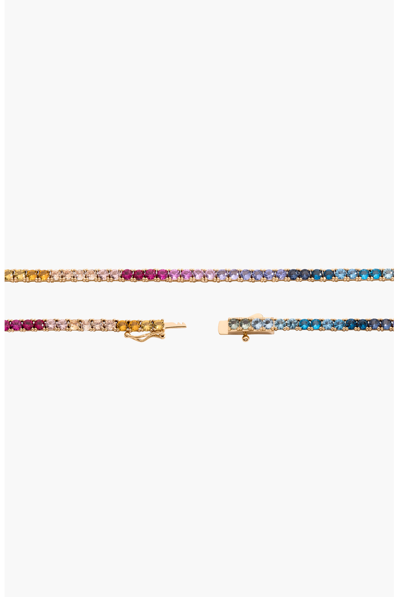 Ombré Rainbow Tennis Necklace, Alternate, color, Ombré Rainbow