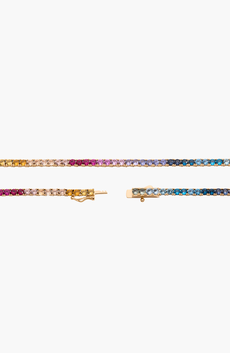Aurate New York Ombré Rainbow Tennis Necklace, Alternate, color, Ombré Rainbow