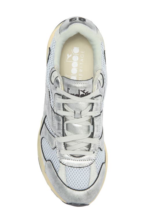 Diadora Mercury Elite Used Sneaker In Silver Metalized