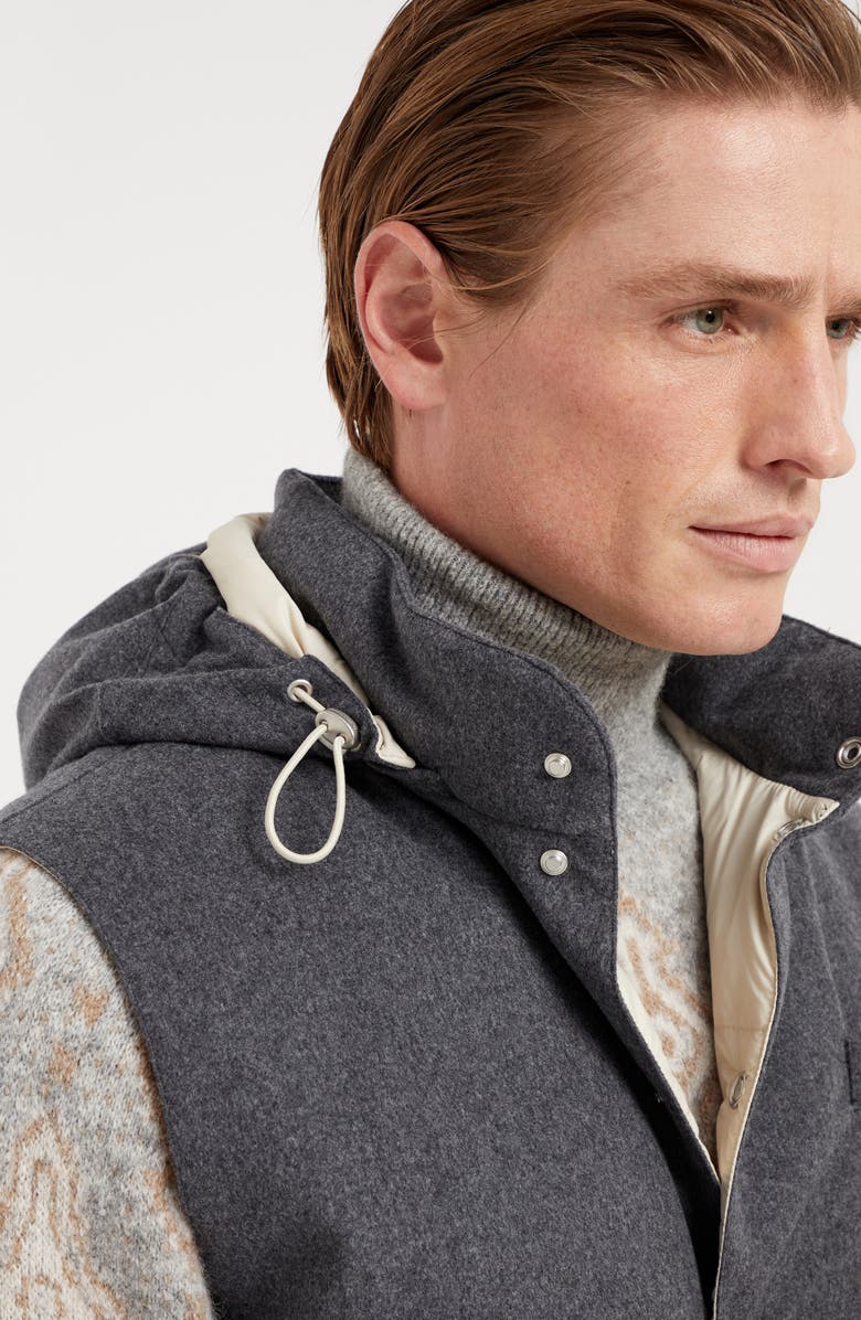 Brunello Cucinelli Flannel down vest, Alternate, color, 