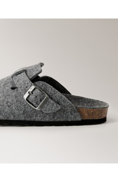 Mango Slippers Charcoal In Gray