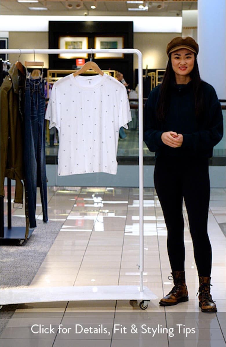 Embroidered Hearts Cotton Blend T-Shirt, sales video thumbnail