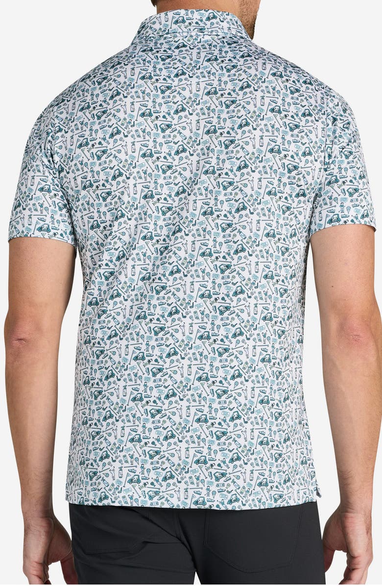 Bad Birdie Pixelated Pars Golf Print Performance Golf Polo, Alternate, color, Pixelated Pars