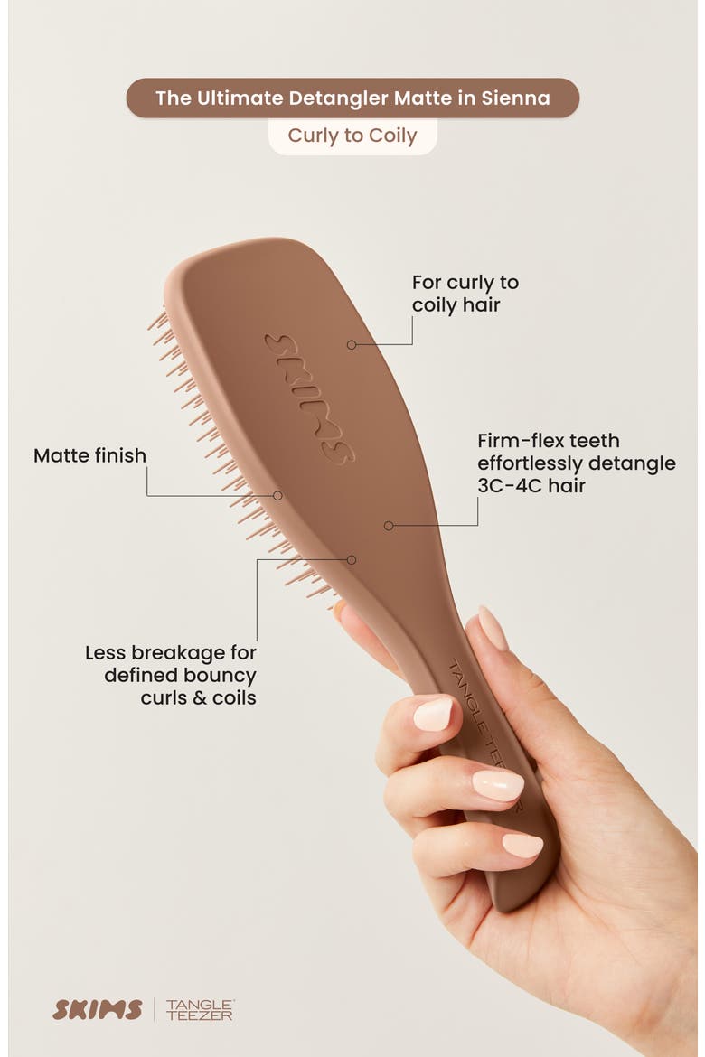 x SKIMS The Ultimate Detangler Hairbrush (Nordstrom Exclusive), Alternate, color, NATURALLY CURLY SIENNA