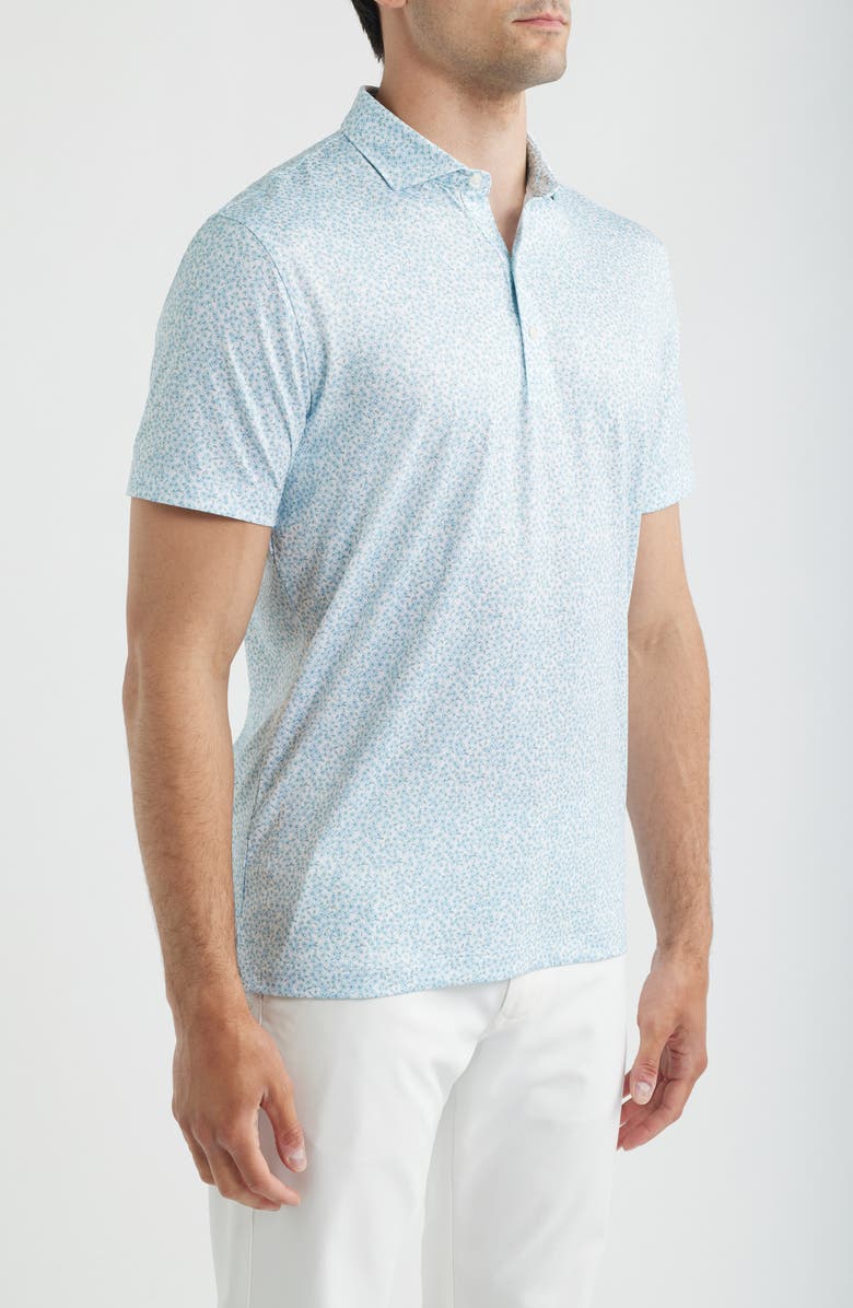 johnnie-O Watercolors Floral Performance Jersey Polo, Alternate, color,