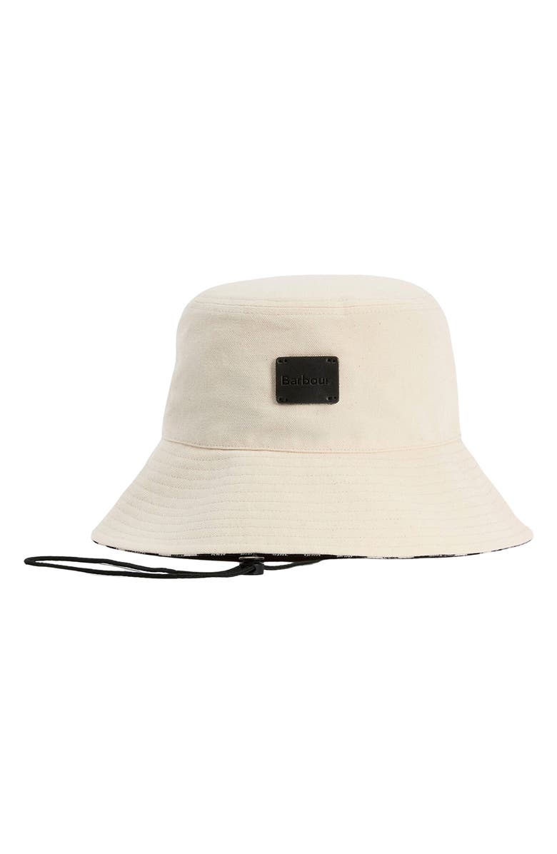 Barbour Selena Cotton Twill Bucket Hat, Alternate, color, Ecru