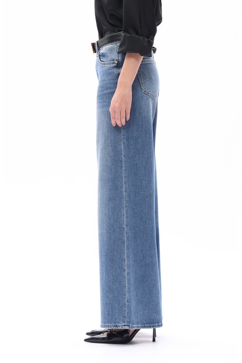 Mid Rise Wide Leg Jeans, Alternate, color, MEDIUM BLUE