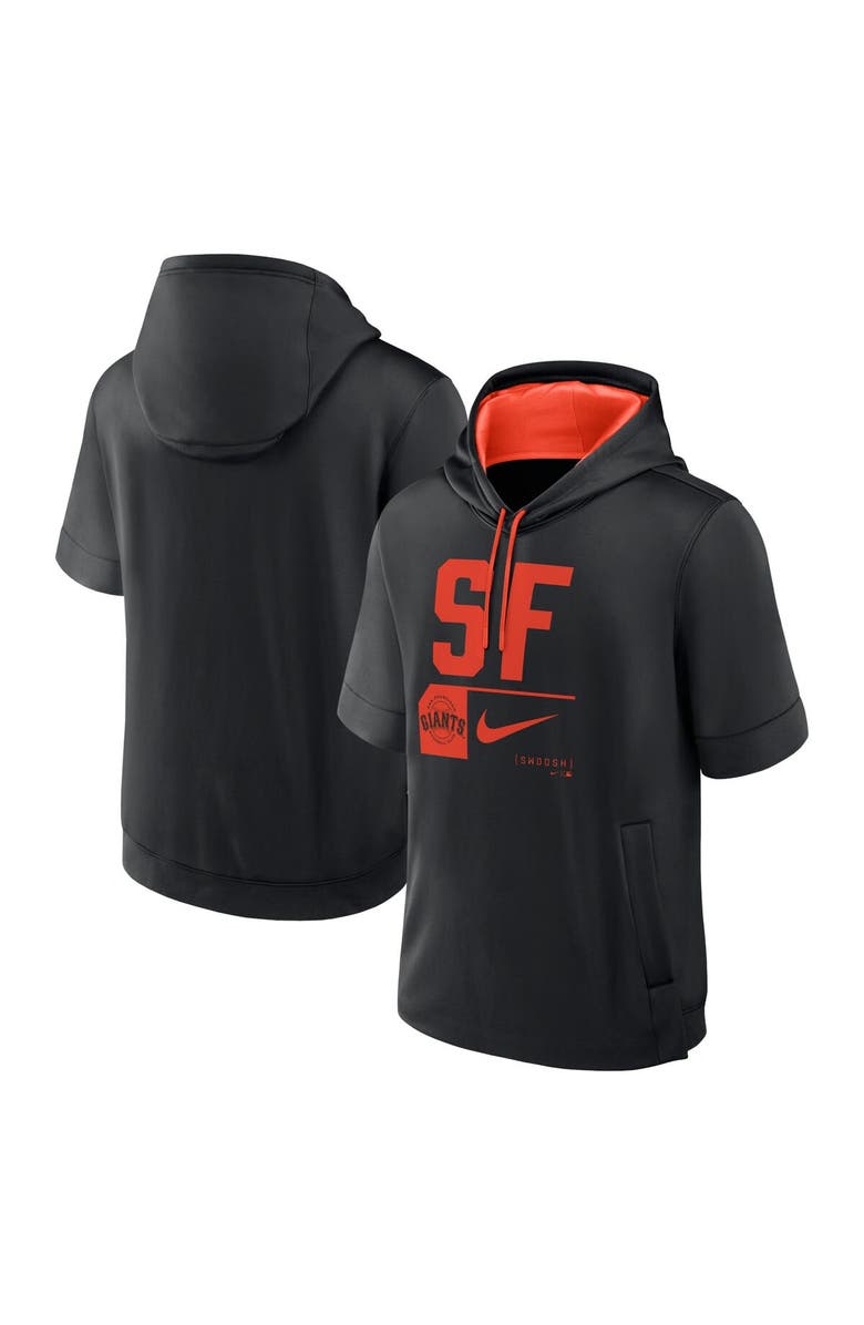 Nike Men's Nike Black San Francisco Giants Tri Code Lockup Short Sleeve Pullover Hoodie, Main, color, Black