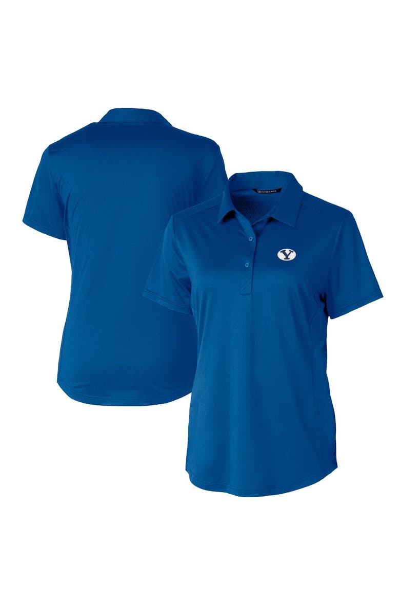 Women's Cutter & Buck Royal BYU Cougars Prospect Textured Stretch Polo, Alternate, color, Royal
