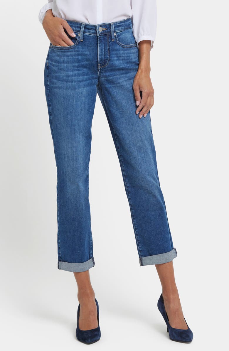 NYDJ Margot Girlfriend Jeans, Main, color, Opera Blue