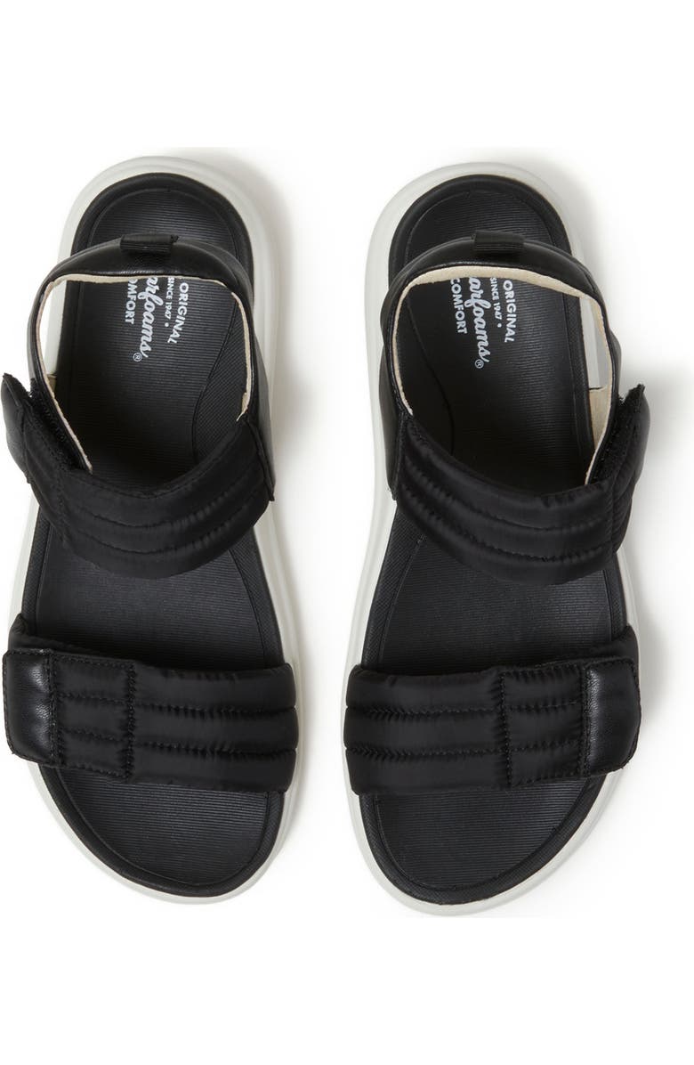 DEARFOAMS Thea Quarter Strap Sandal, Alternate, color, Black