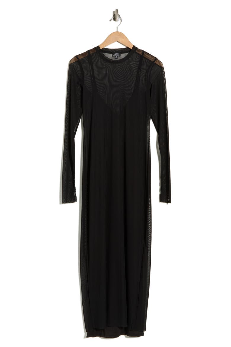 Ashland Midi Dress, Alternate, color, NOIR