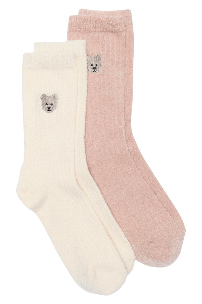 Assorted 2-Pack Butter Socks, Alternate, color, TAN COMBO