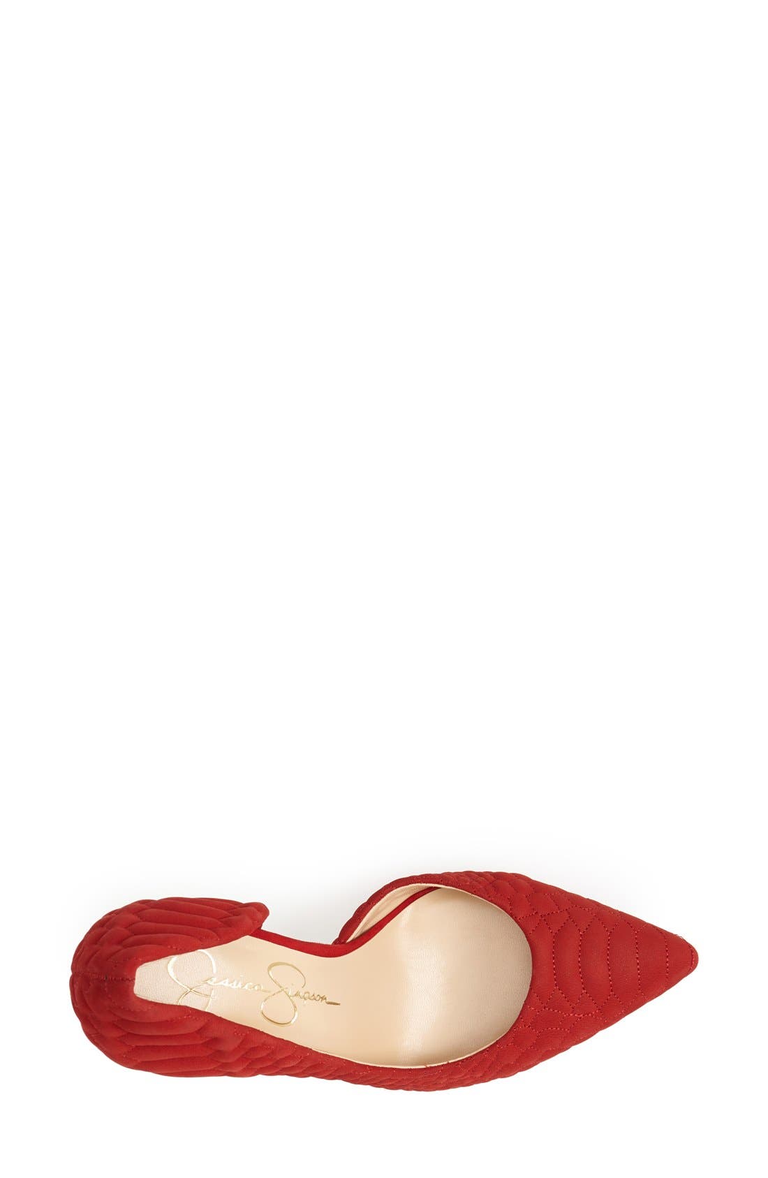 Jessica Simpson 'Caldas' Quilted Leather Pump, Alternate, color, 