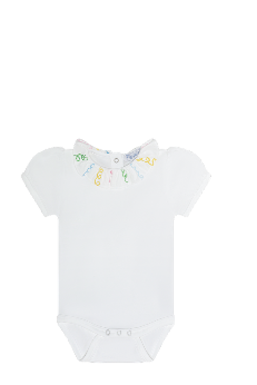 Nellapima Spirals Print Bodysuit Set In White