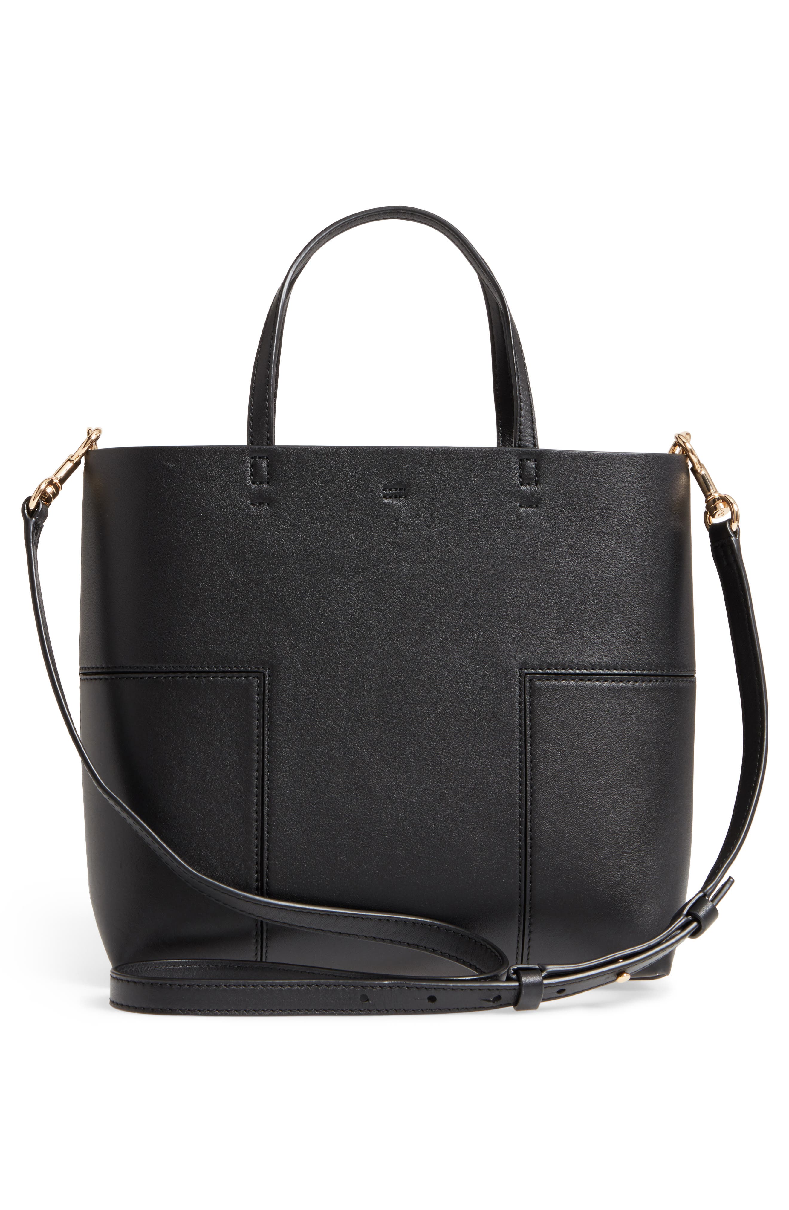 Tory Burch Block-T Mini Leather Tote, Alternate, color, 