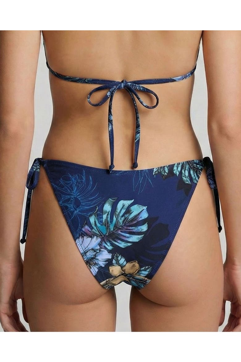 Exotic Floral Womens Bikini Bottom, Alternate, color, Exotic Floral Navy